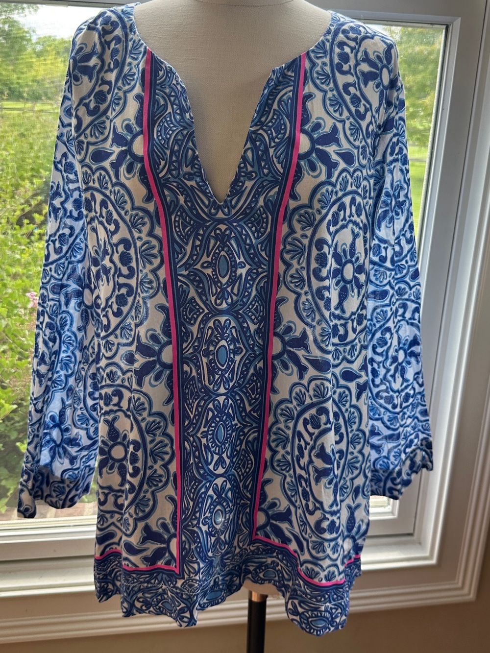 Lilly Pulitzer‎ Luci Tunic Top, Breakwater Blue Underwater Escape